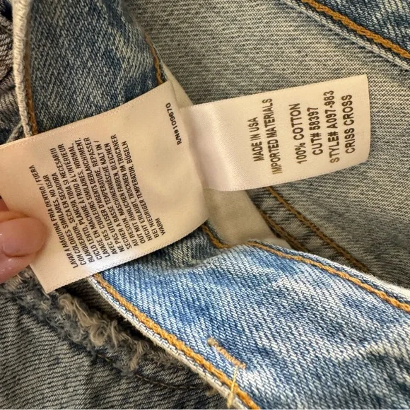 AGOLDE Criss Cross Light Blue Denim Jeans